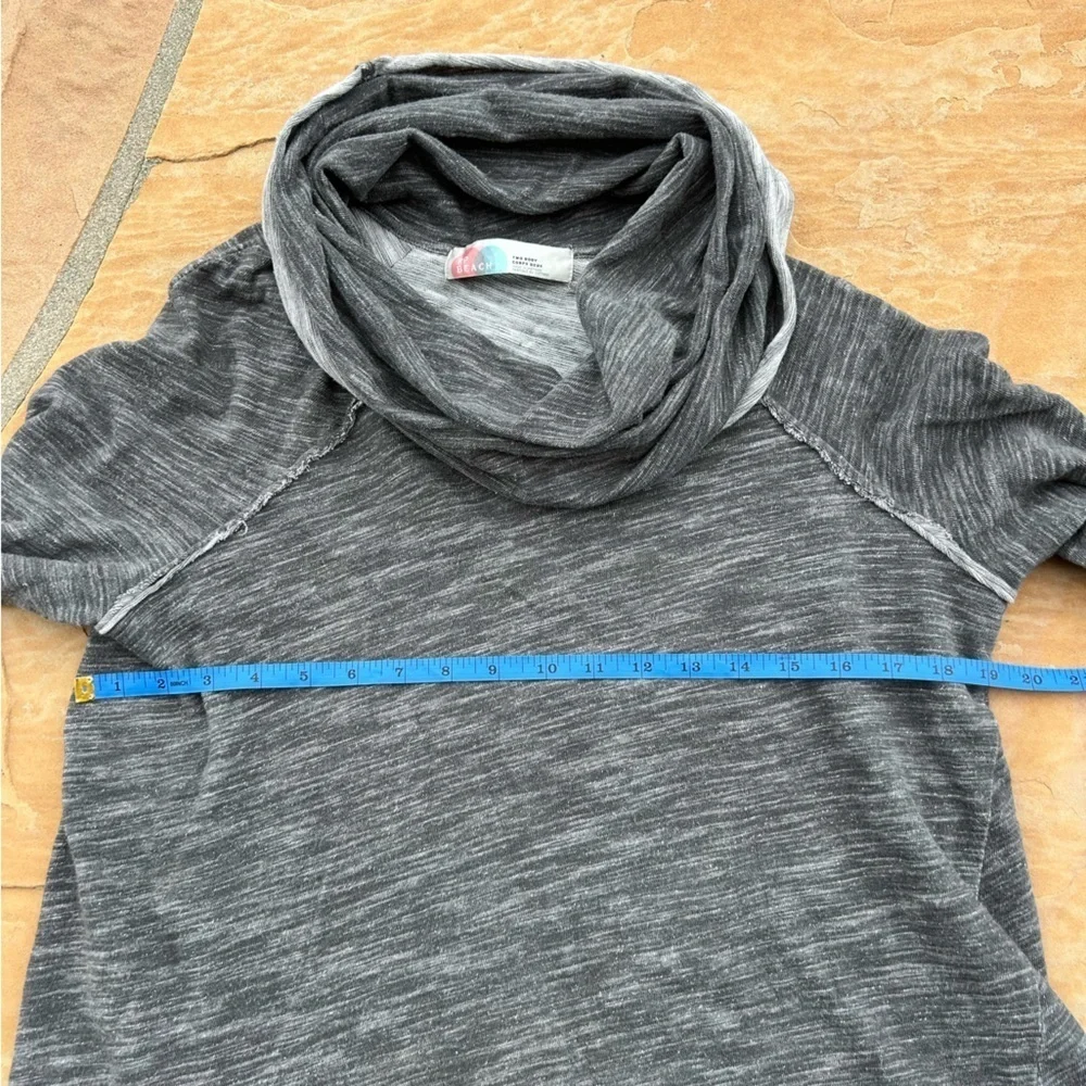 Free People Gray Cowl Neck Sweatshirt